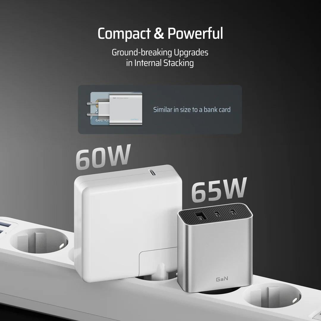 INCARCATOR retea Cuktech 2C1A Quick Charge 65W, 2 x USB Type-C Output, 1 x USB, argintiu "CUK0A15CEUSL"