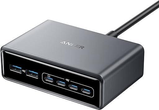 Alimentator retea Anker, 200W, GaN, 4 x USB-C, 2 x USB-A, QC, PD, argintiu, "A2683341" - 0194644041007