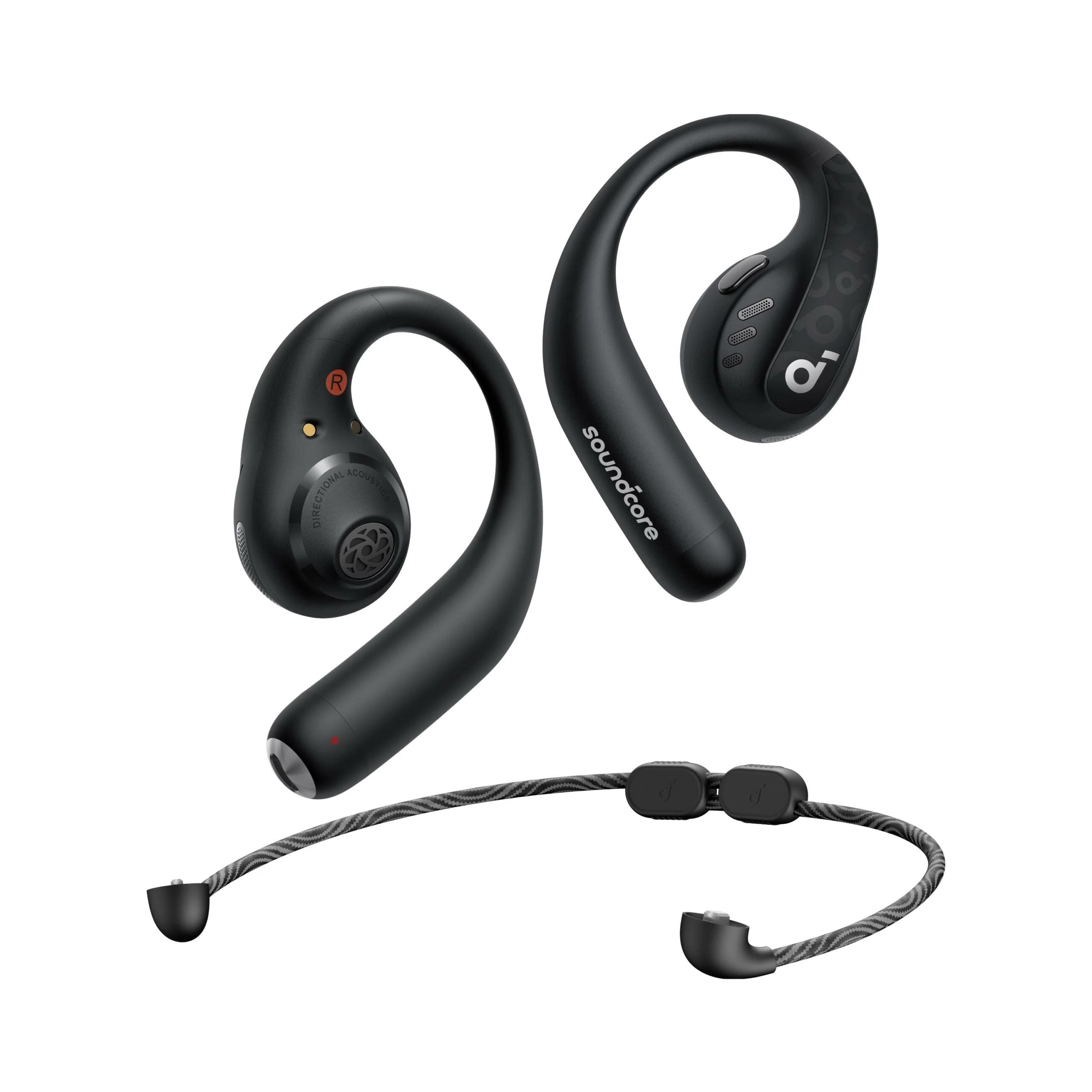 Casti Anker "Soundcore AeroFit Pro", Over-Ear, utilizare sport si multimedia, Bluetooth 5.3, 4 x mic, durata baterie pana la 46 ore, rezistent la apa, ANC, negru, "A3871G11" (timbru verde 0.08 lei) - 0194644153496