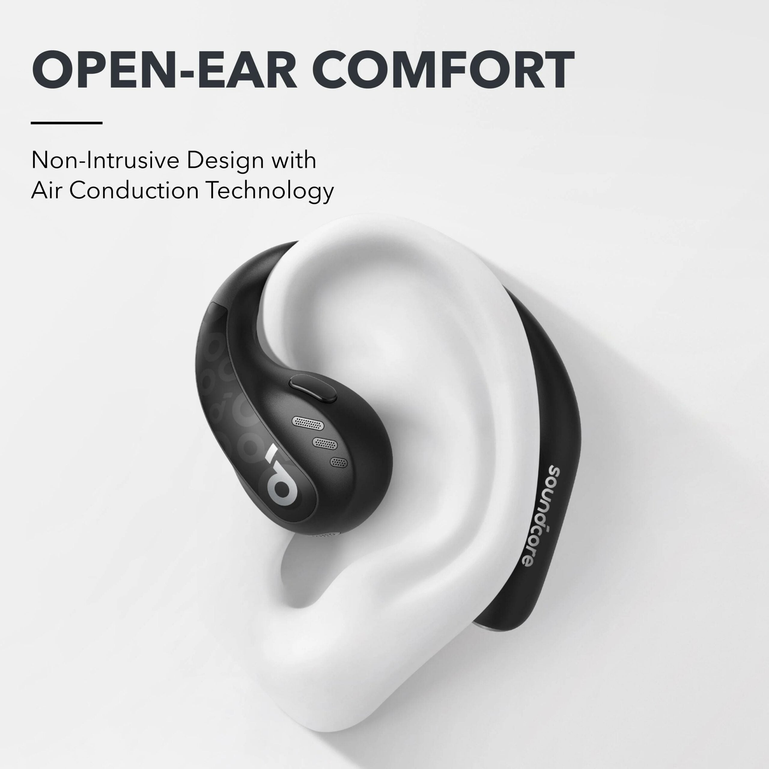 Casti Anker "Soundcore AeroFit Pro", Over-Ear, utilizare sport si multimedia, Bluetooth 5.3, 4 x mic, durata baterie pana la 46 ore, rezistent la apa, ANC, negru, "A3871G11" (timbru verde 0.08 lei) - 0194644153496