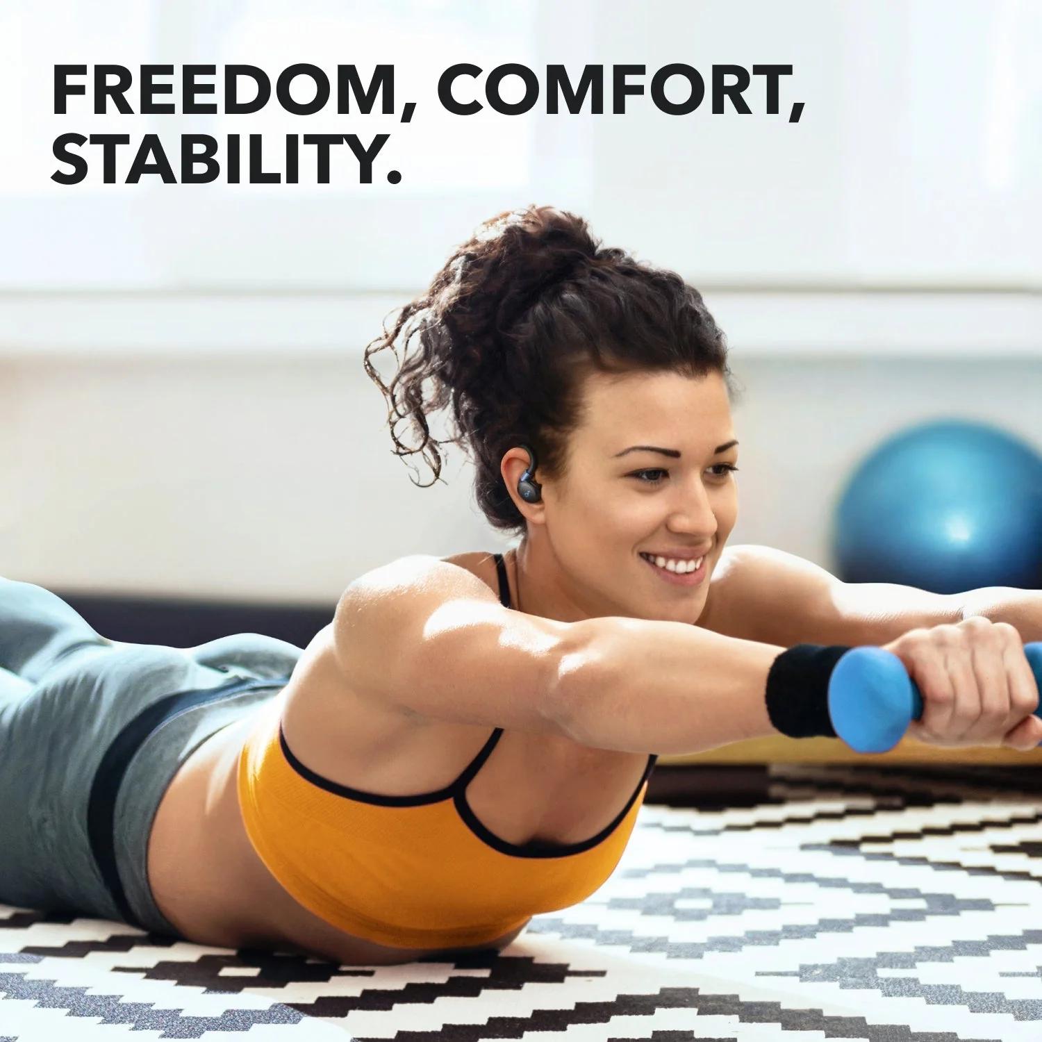 Casti TWS Anker "Soundcore Sport X20", in-ear, utilizare multimedia, Bluetooth, 6 x mic, durata baterie pana la 48 ore, IP68, ANC, negru, "A3968G11" - 0194644187019