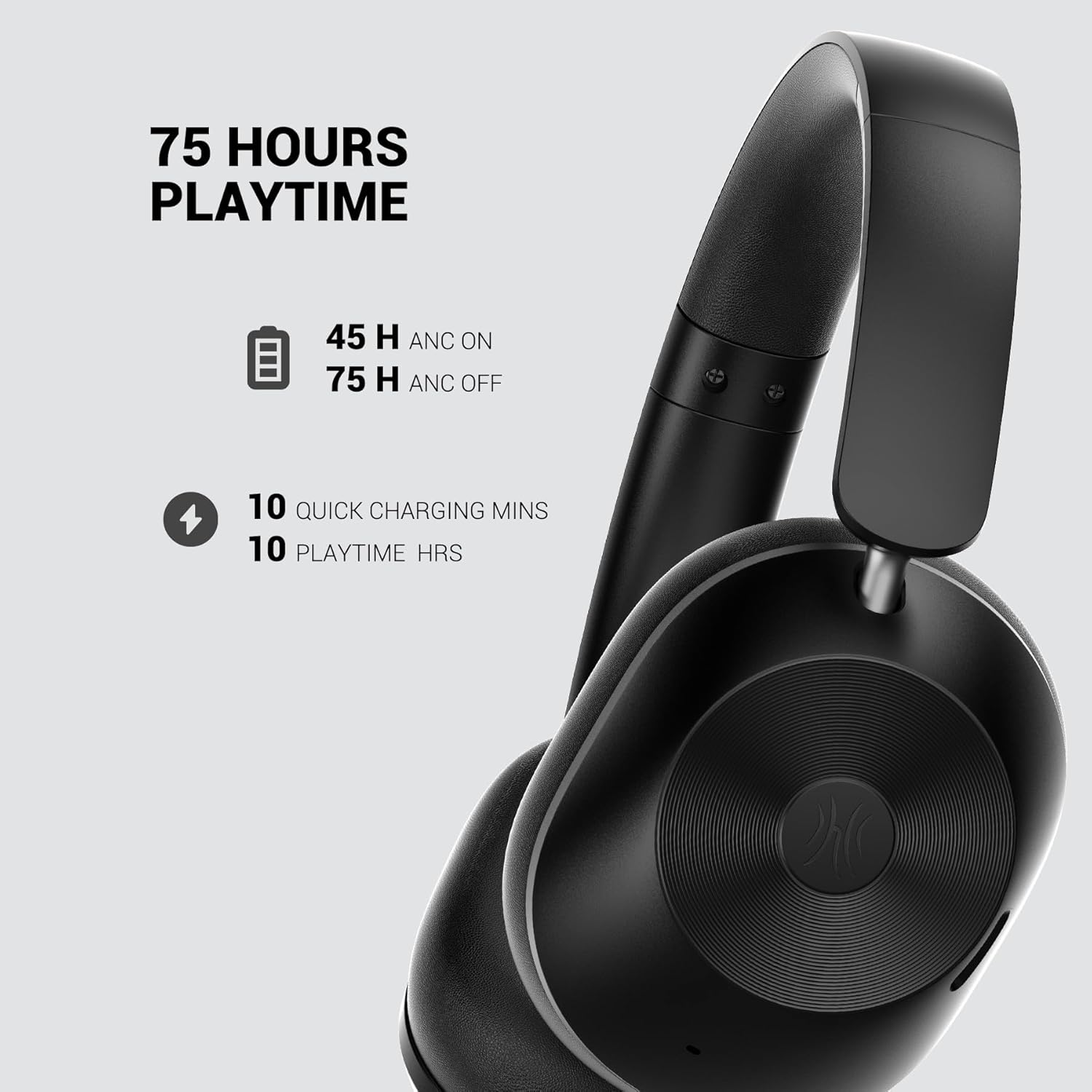 Casti OneOdio "A5", Over-Ear, utilizare multimedia, Bluetooth 5.4 | fir Jack 3.5mm, multi-point connection, hybrid ANC, pana la 75 de ore, pliabile, difuzor 40mm, negru, "A5-Black" (timbru verde 0.8 lei) -