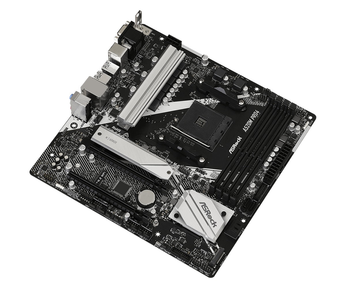 PLACA de BAZA Asrock "A520M PRO4", skt AM4, mATX, AMD A520, 4 x DDR4, max. 128 GB, 4 x SATA, 2 x M.2, 7.1, "A520M PRO4"