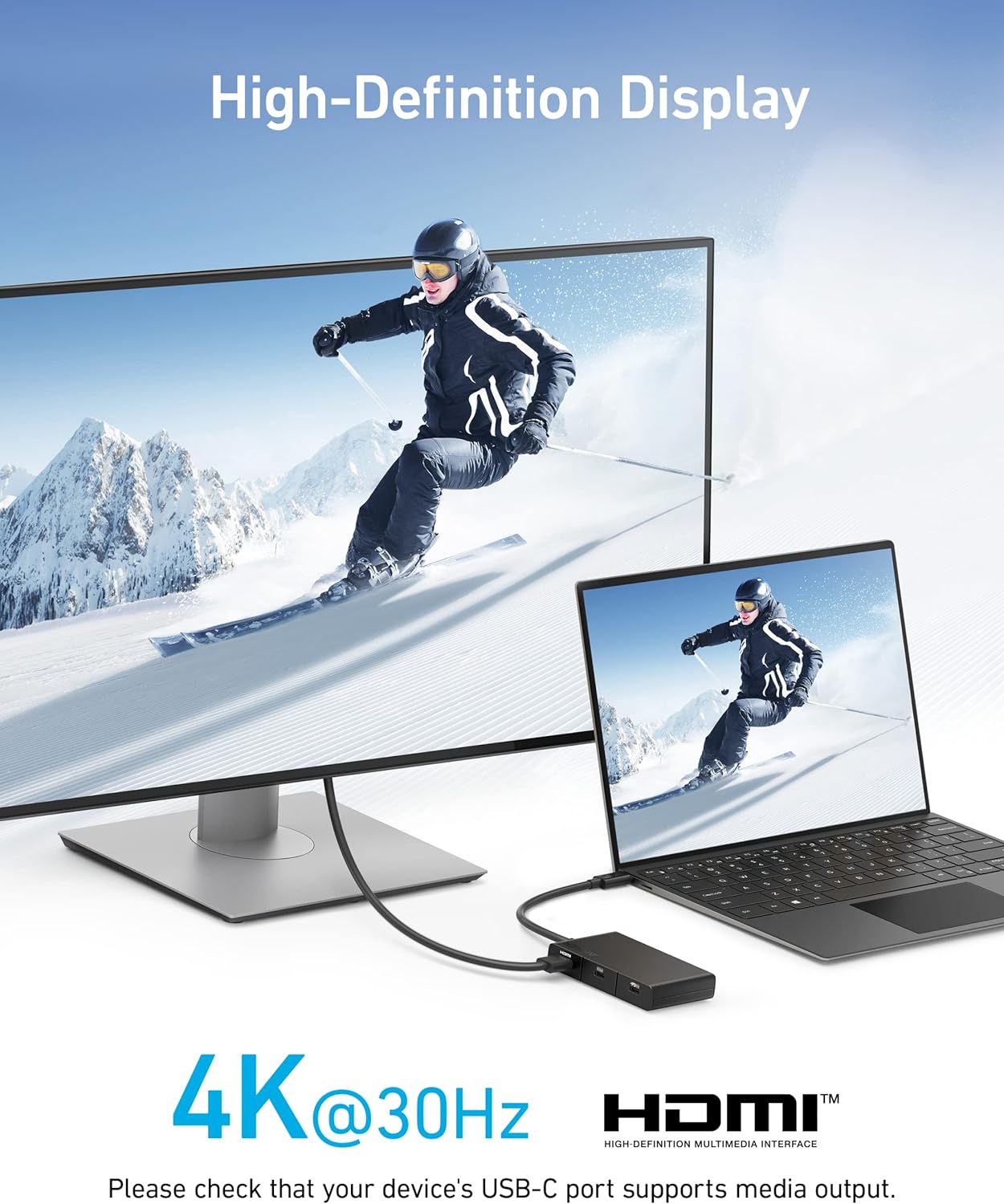 DOCKING Station Anker 5-in-1, porturi: HDMI(M) 4K 30Hz,2xUSB 3.2 gen1, USB Type-C,PD 100W,conectare prin USB Type-C(T),rata transfer 5Gbps, ABS, negru "A8356G11" -0194644125639