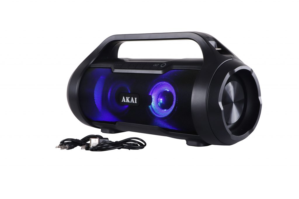BOXE portabile AKAI, compact 2.0, RMS 15W, Bluetooth, conector Bluetooth, Jack 3.5mm, USB, negru, "ABTS-50"