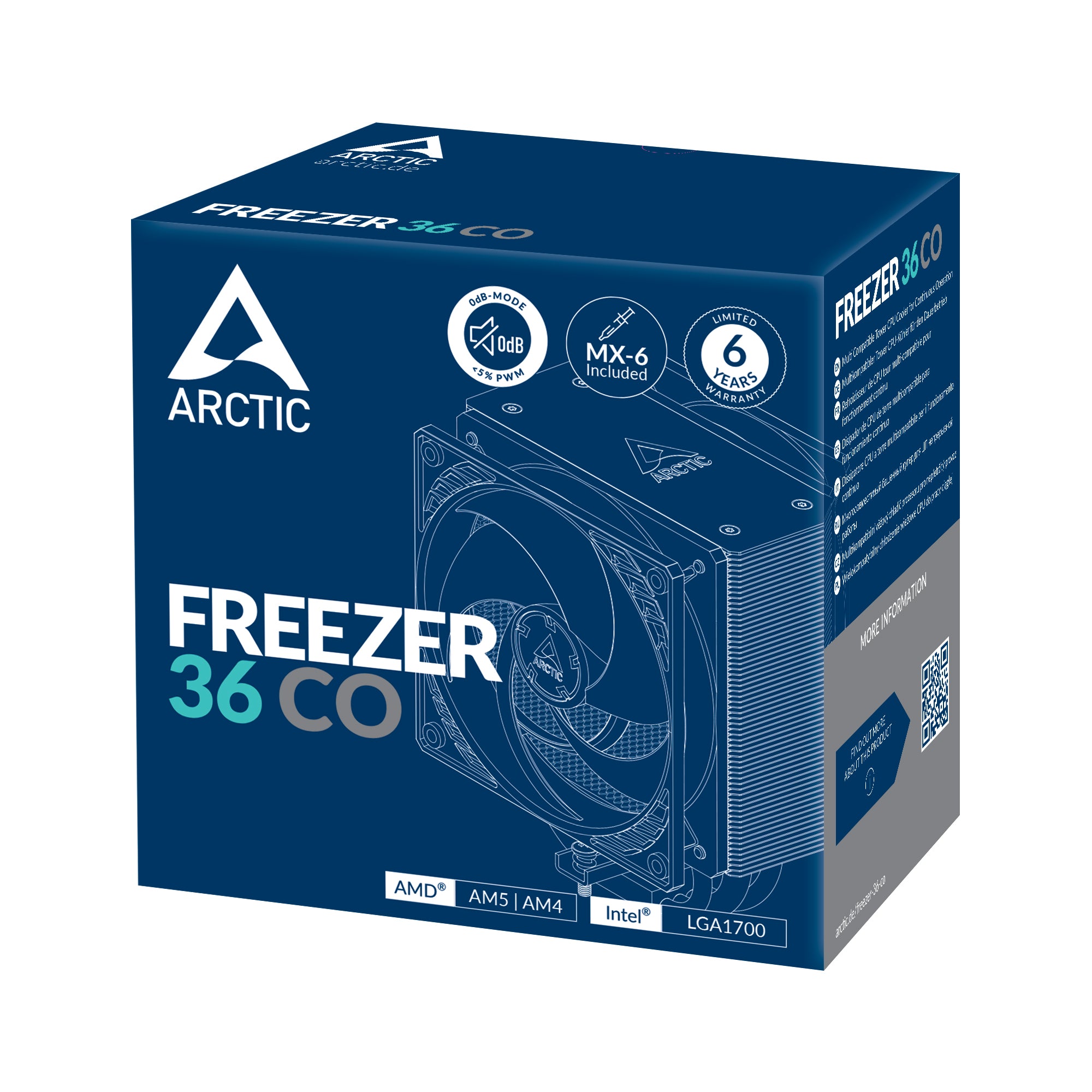 COOLER Arctic "Freezer 36 CO",racire aer, HDT heatpipe, skt. Intel LGA 1700, AMD AM5/AM4, fan 120mm, "ACFRE00122A"