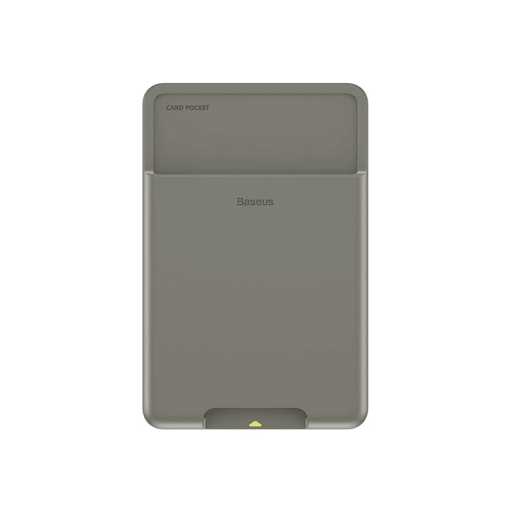 PORTCARD silicon Baseus, compatibil cu majoritatea telefoanelor de pe piata, atat timp cat telefonul este mai lat de 62 mm si mai lung de 95mm, gri deschis "ACKD-A0G" - 6953156296275
