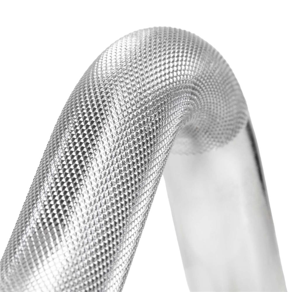 Bara haltera curbata Z pentru greutati, 120 cm, diametru 25 mm, otel cromat, incarcare maxima 140 kg
