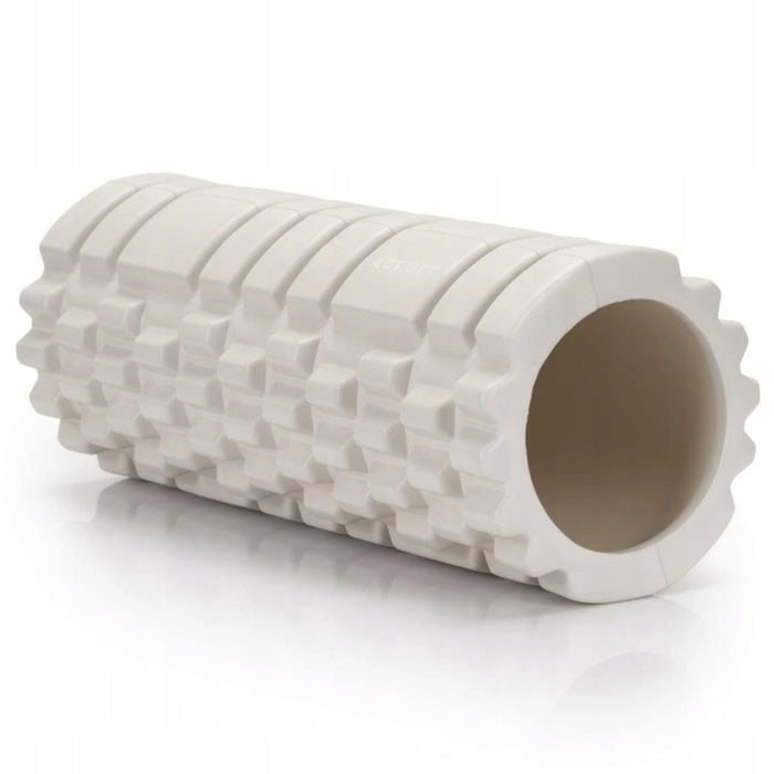 Rola pentru masaj si stretching din spuma EVA, duritate medie 50 Shore A, 33x14 cm, bej - BazarOltenia
