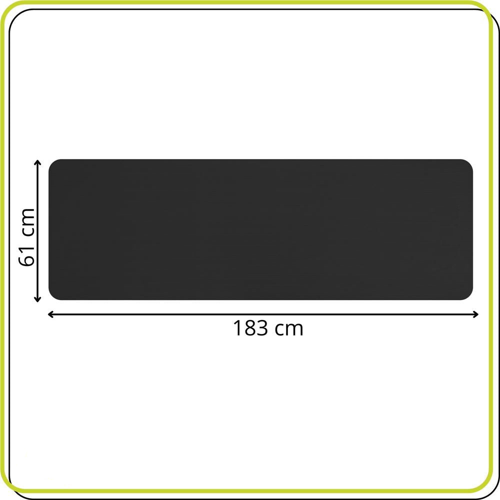 Saltea fitness antiderapanta din NBR, 183x61x1 cm, cu curea transport, negru
