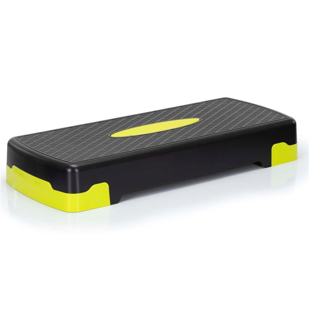Stepper aerobic, ajustabil in 3 trepte, antiderapant, maxim 350 kg, 68x29x20 cm, negru si verde