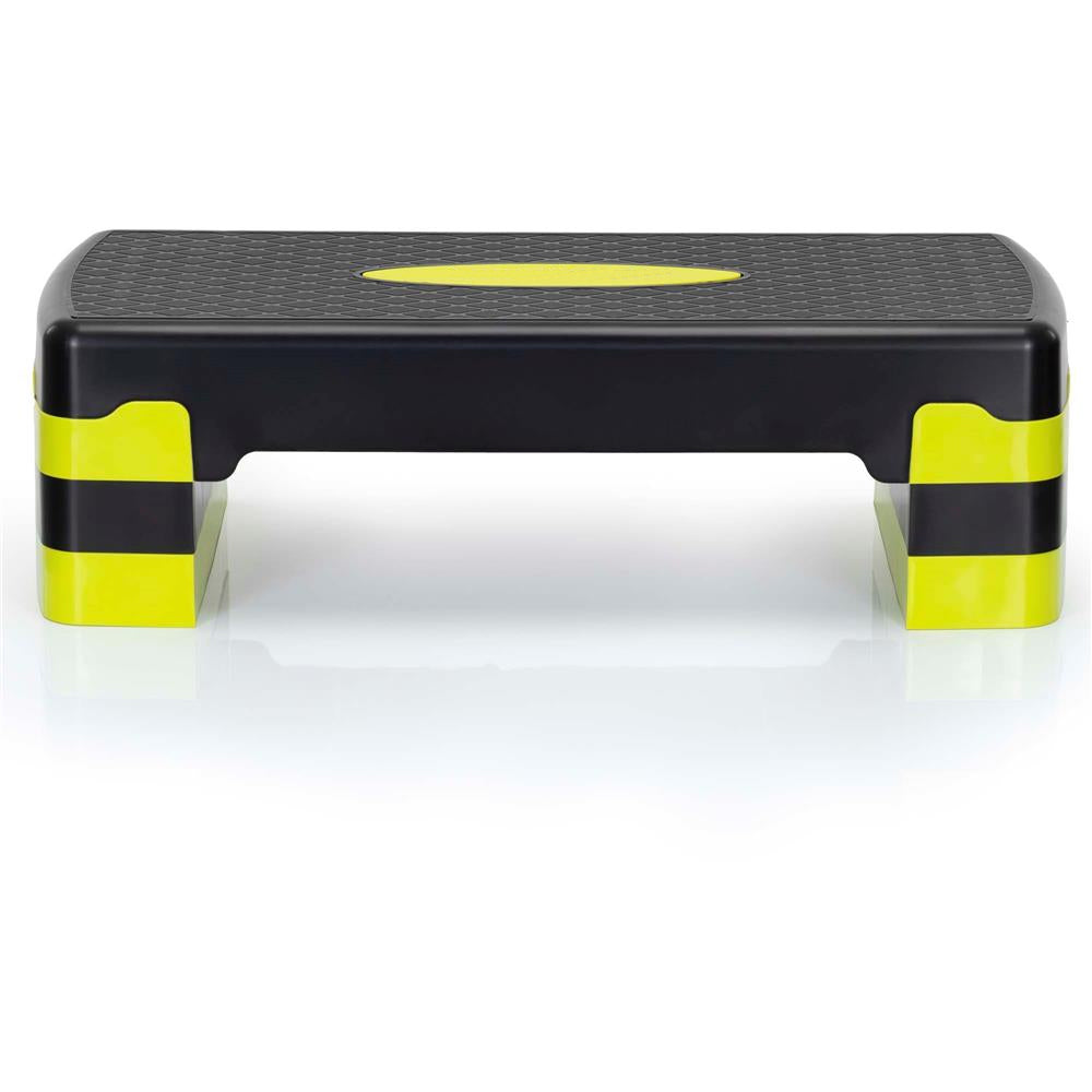 Stepper aerobic, ajustabil in 3 trepte, antiderapant, maxim 350 kg, 68x29x20 cm, negru si verde