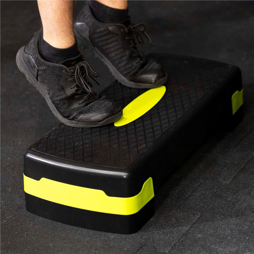 Stepper aerobic, ajustabil in 3 trepte, antiderapant, maxim 350 kg, 68x29x20 cm, negru si verde