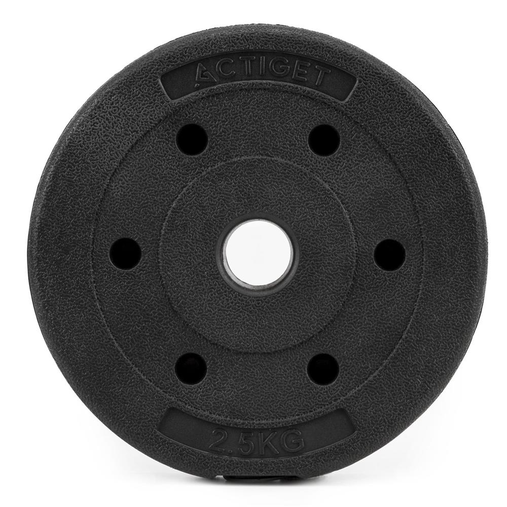 Disc greutate haltera, 2,5 kg, umplutura bitumica, invelist PP, 29 mm, negru