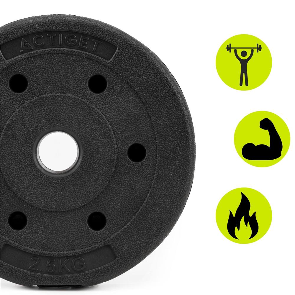 Disc greutate haltera, 2,5 kg, umplutura bitumica, invelist PP, 29 mm, negru