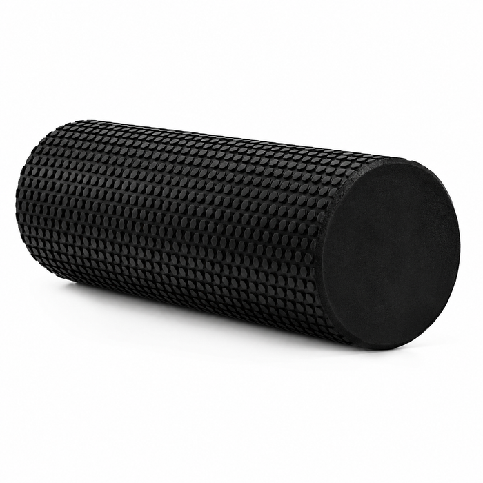 Rola pentru masaj si stretching din spuma EVA, moale 25 Shore A, 45x15 cm, negru - BazarOltenia