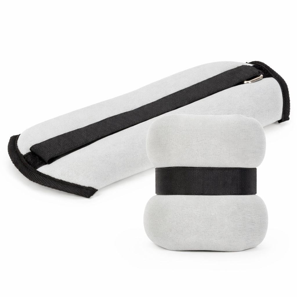 Greutati pentru incheietura mainii si glezna 2x1 kg, neopren si nisip fier, 28x11 cm, gri