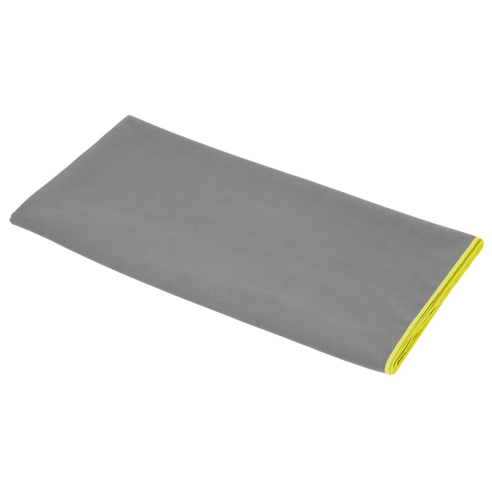 Prosop microfibra pentru plaja sau fitness, 180x100 cm, 200 GSM, uscare rapida, cu husa, gri