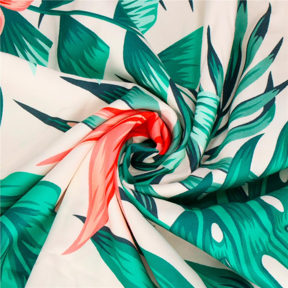Prosop microfibra 180x100 cm, uscare rapida, compact, cu husa, model floral, alb si verde