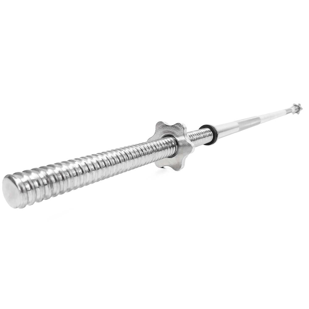 Bara haltera pentru greutati, 180 cm, diametru 25 mm, otel cromat, incarcare maxima 140 kg, argintiu