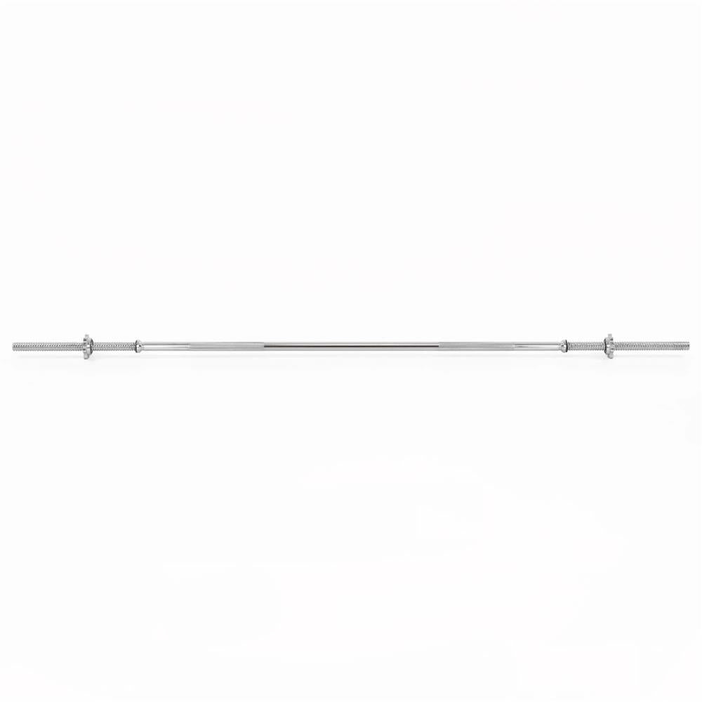 Bara haltera pentru greutati, 180 cm, diametru 25 mm, otel cromat, incarcare maxima 140 kg, argintiu