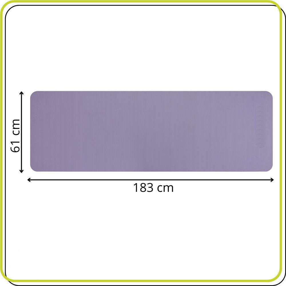 Saltea fitness antiderapanta din NBR, 183x61x2 cm, cu curea transport, mov