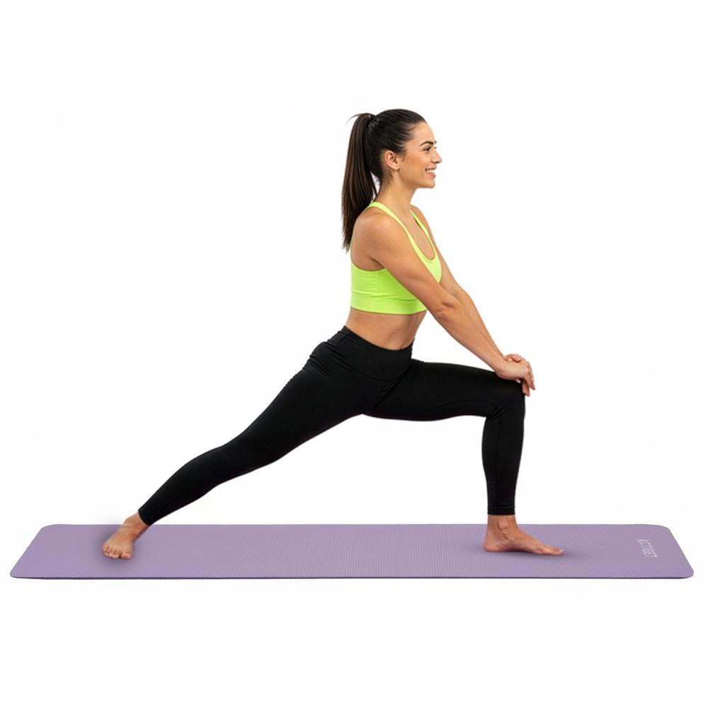 Saltea fitness antiderapanta din NBR, 183x61x2 cm, cu curea transport, mov