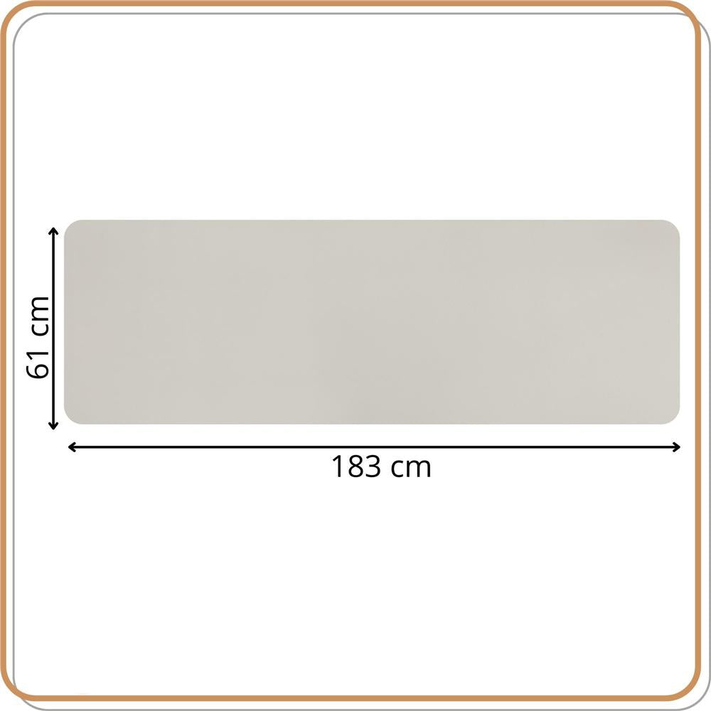 Saltea fitness antiderapanta din TPE, 183x61x1 cm, cu curea transport, bej