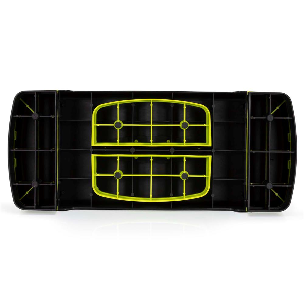 Stepper aerobic, ajustabil in 2 trepte, antiderapant, maxim 350 kg, 68x29x15 cm, negru si verde