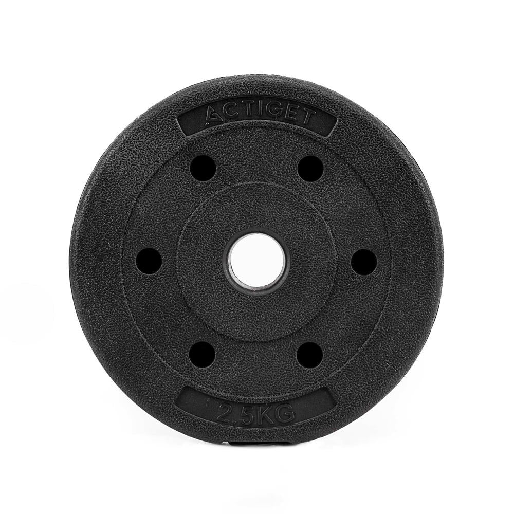 Set gantere si bara ajustabila 30 kg, 16 discuri, conector metalic cu spuma, negru