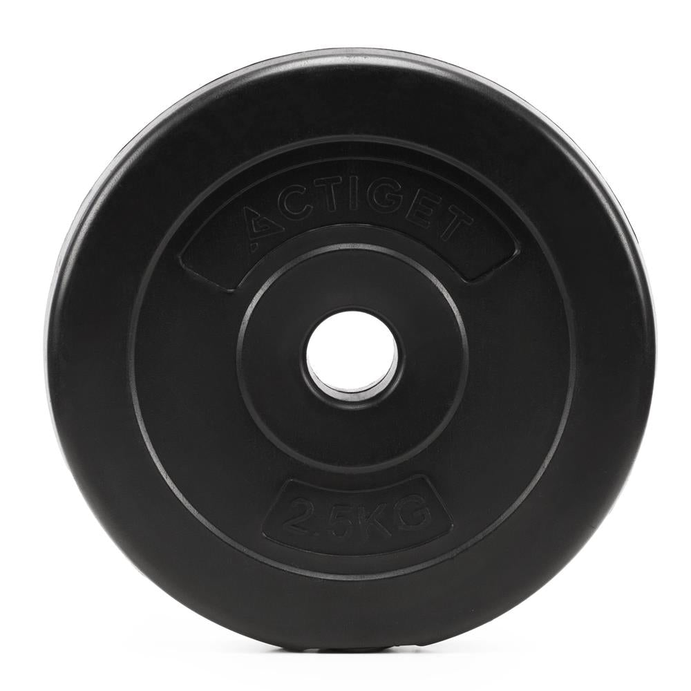Disc greutate haltera 2,5 kg, 31 mm, compozit bitumic, PP, 22x4 cm, negru