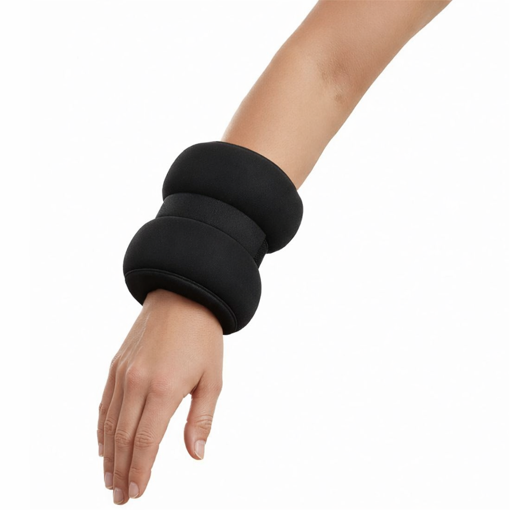 Greutati pentru incheietura mainii si glezna 2x3 kg, neopren si nisip fier, 36x15 cm, negru