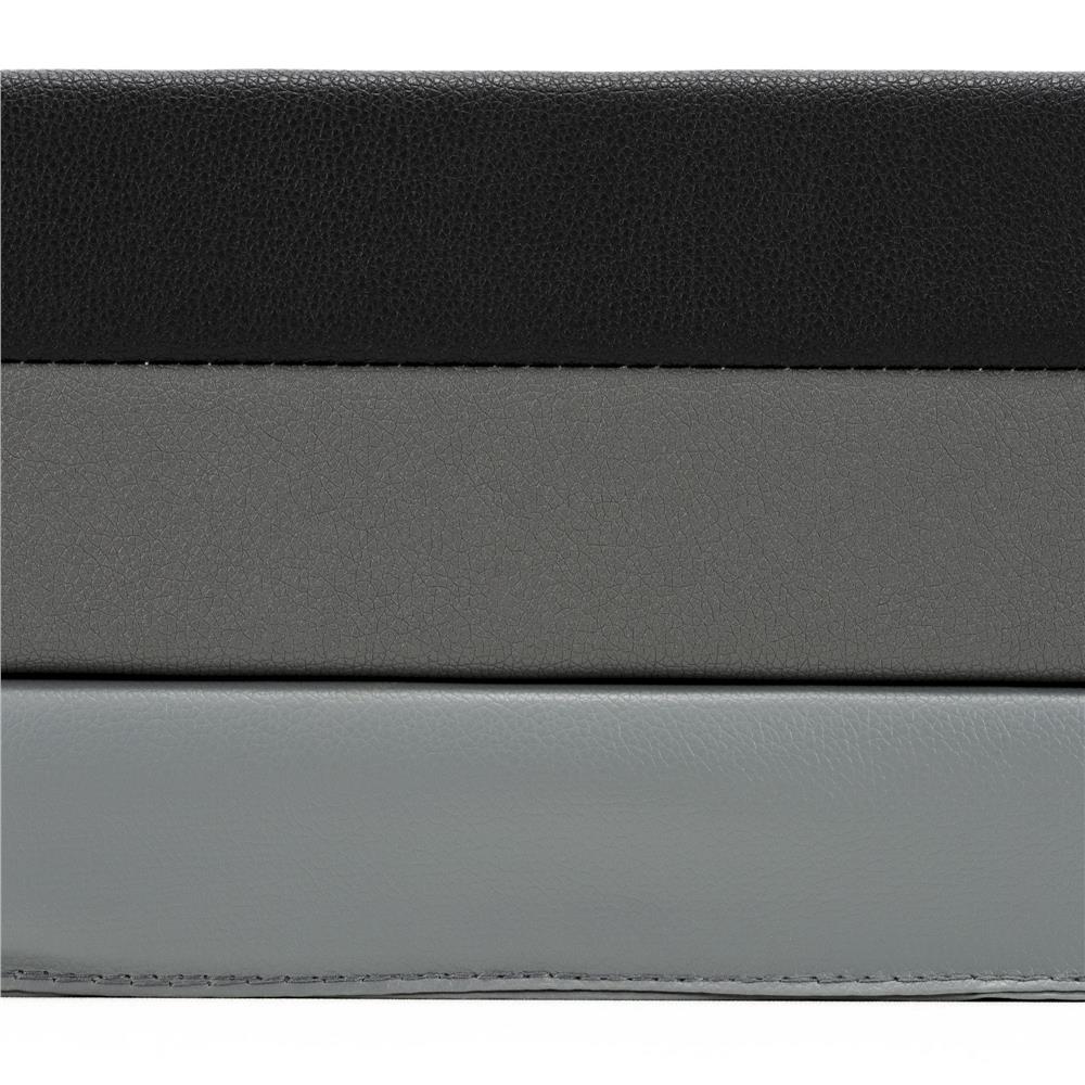 Saltea fitness pliabila 3 segmente, PVC si spuma EPE, 180x60x6 cm, negru si gri