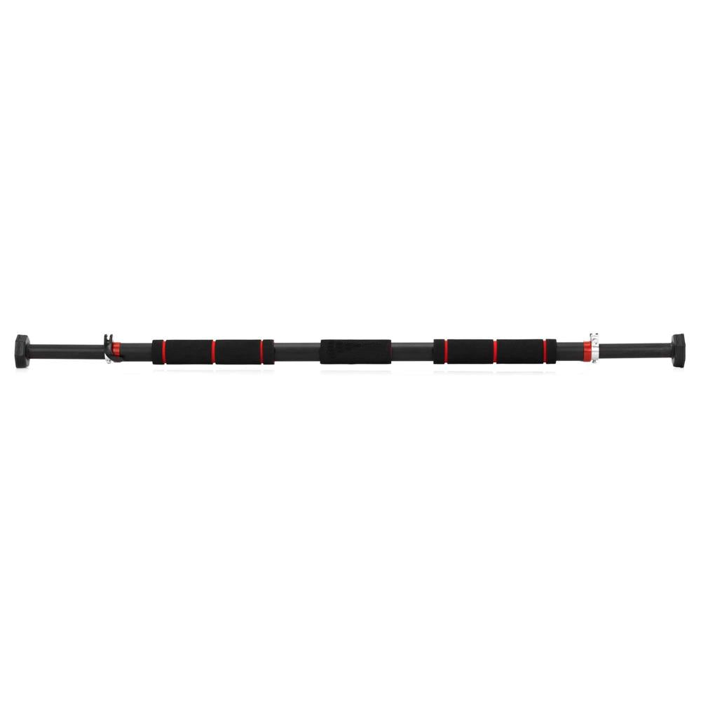Bara tractiuni reglabila pentru usa 82-130 cm, otel si spuma NBR, capacitate 300 kg, negru