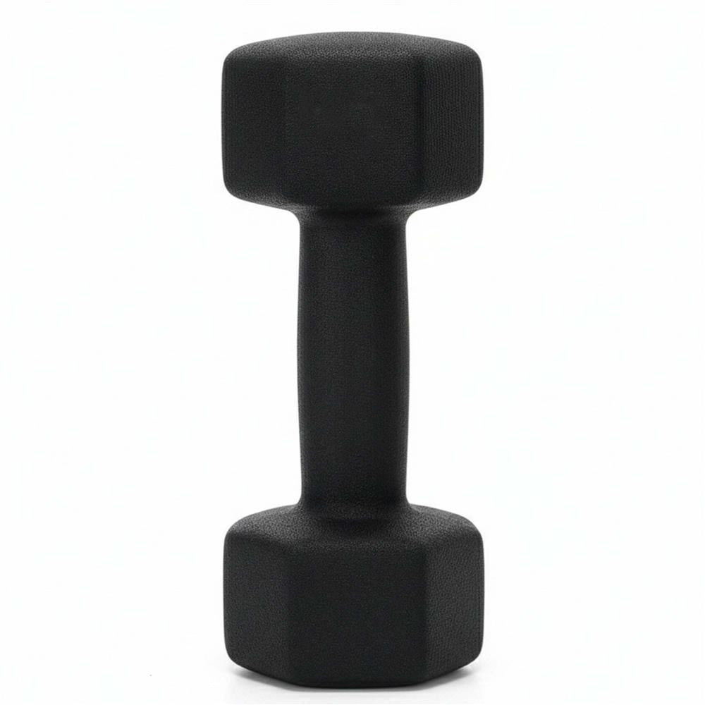 Set gantere din fonta cu invelis neopren, 12 kg cu suport, capete hexagonale, 2x1 kg 2x2 kg 2x3 kg, multicolor