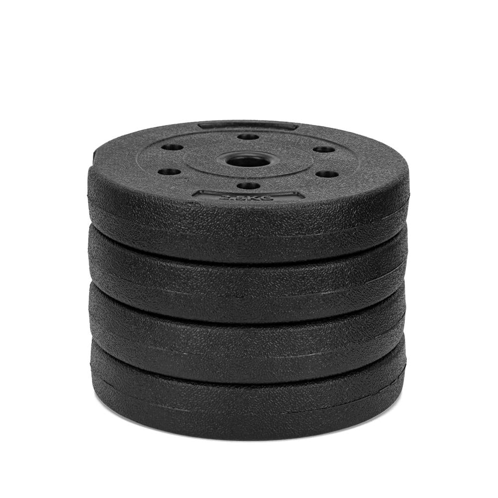 Set gantere reglabile 20 kg (2 x 10 kg), discuri cu invelis PP, negru