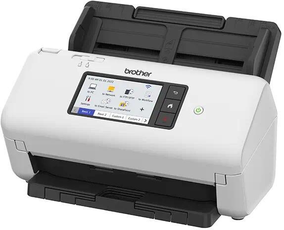 Scanner Desktop BROTHER ADS-4900W, A4, Viteza de scanare duplex: 60ppm/120ipm, Optiuni: , Conectivitate:USB|Retea|WiFI, Scanare ambele fete:Da, ADF:100coli "ADS4900WTF1"