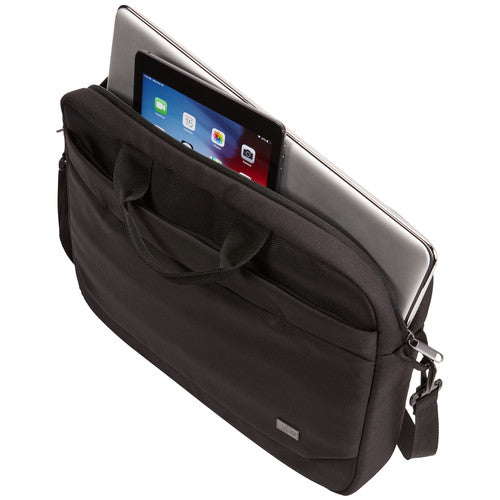 GEANTA CASE LOGIC, pt. notebook de max. 17.3 inch, 1 compartiment, buzunar frontal x 2, waterproof, poliester, negru, "ADVA-117 BLACK"/3204204