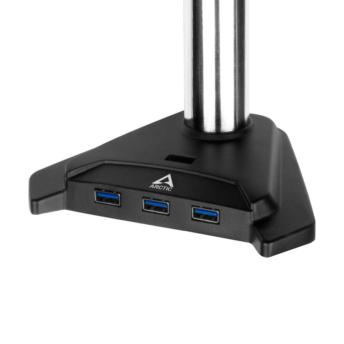 Suport monitor Arctic, pt 2 monitoare, diag max. 34inch, max. 2x8Kg, rotatie, inclinare, pivotare, port USB 3.0 4 porturi