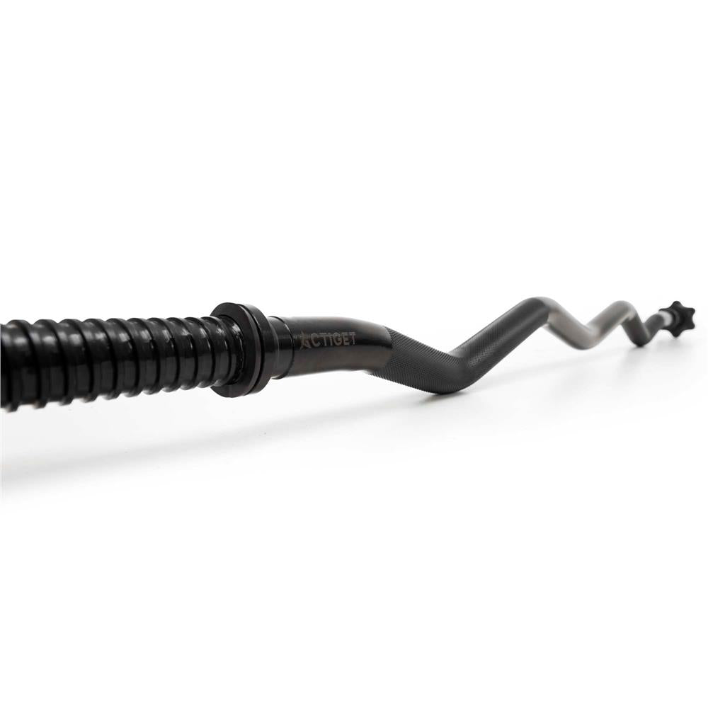 Bara haltera curbata Z pentru greutati 120 cm, diametru 25 mm, otel, incarcare maxima 140 kg, negru