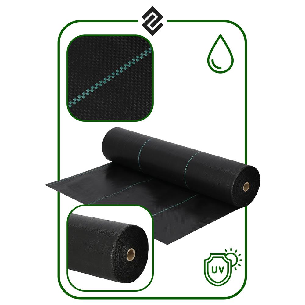 Folie agrotextil, mulcire, antiburuieni, filtru UV, 10 x 1.1metri, 90g/m2, negru