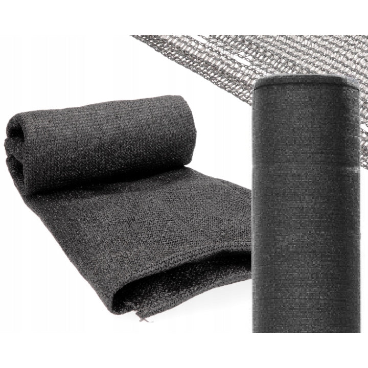 Plasa umbrire si intimitate pentru gard, 1.5m latime, 50m lungime, 135g densitate 90%, gri antracit