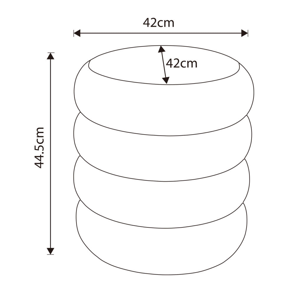 Taburet tapitat Snuggo cu spatiu de depozitare, velur, diametru 42 cm, inaltime 45 cm, portocaliu