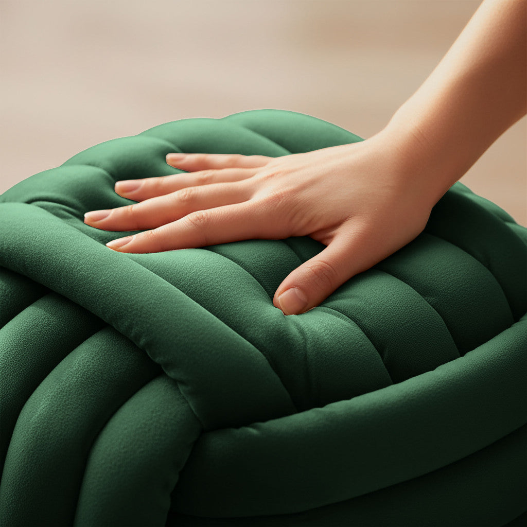 Taburet tapitat Nilo, velur, 53x50x43 cm, verde smarald