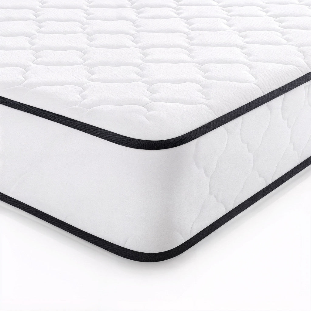 Saltea cu arcuri si husa de protectie, 7 zone confort, duritate H3 medie, inaltime 24 cm, alb,140x200 cm