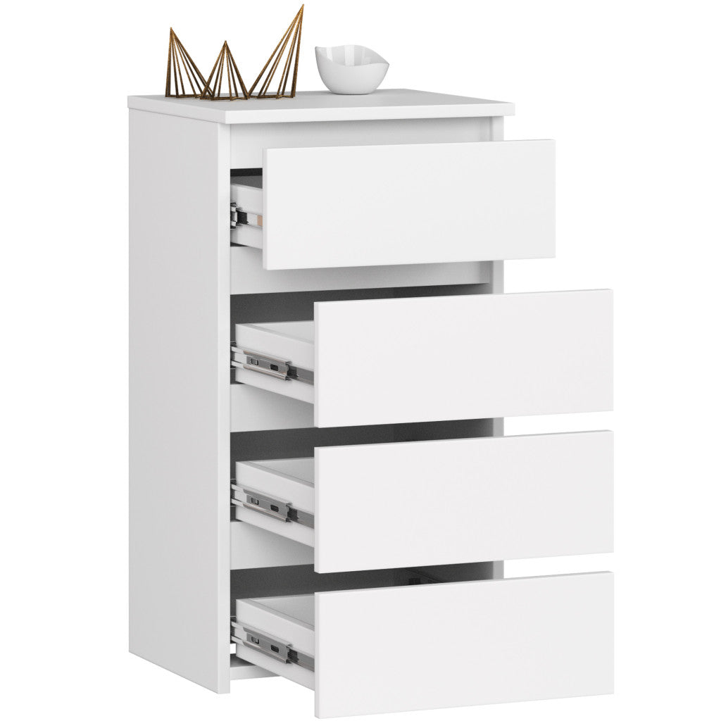 Comoda cu 4 sertare, PAL laminat 16mm, 40x35x74 cm, alb