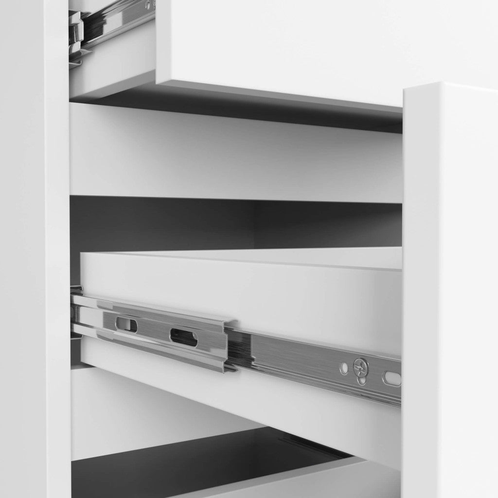 Comoda cu 4 sertare, PAL laminat 16mm, 40x35x74 cm, alb