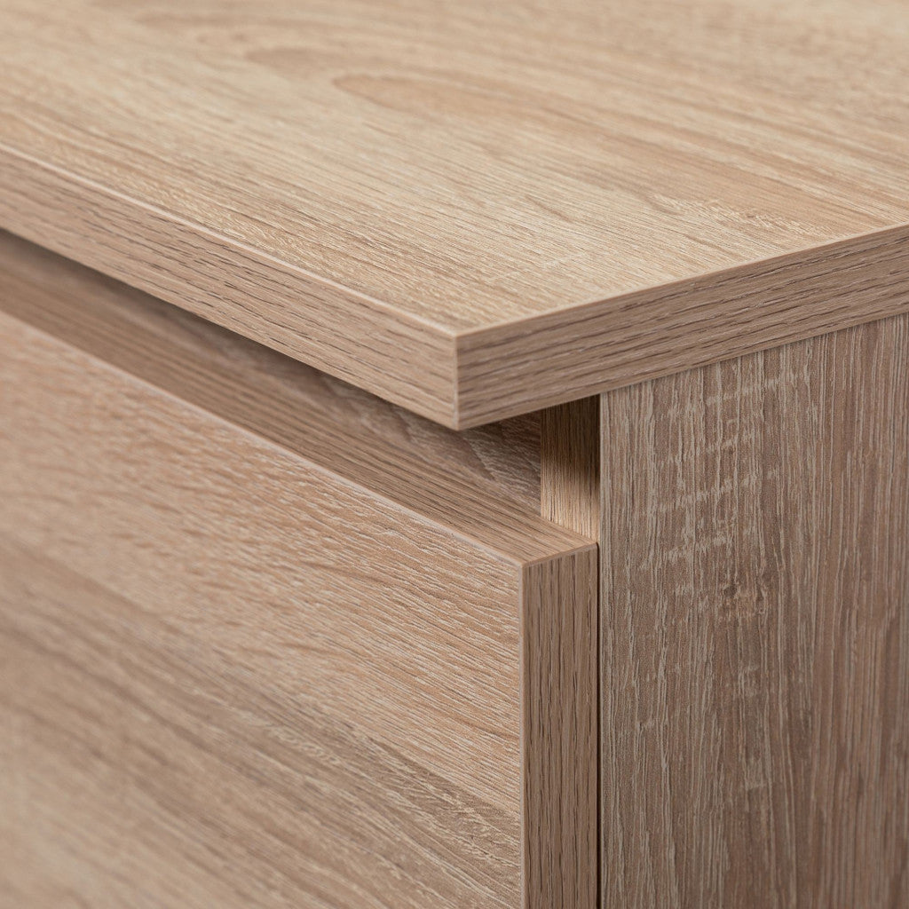 BBirou colt stanga in L cu 3 sertare si rafturi, PAL laminat 16 mm, 155x85x77 cm, stejar sonoma