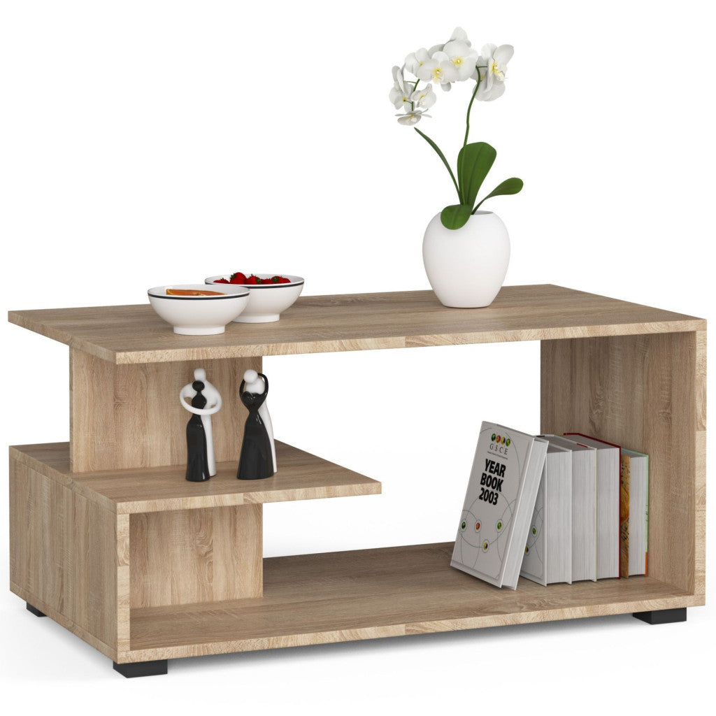Masuta de cafea, PAL laminat, 90x51x45 cm, stejar sonoma