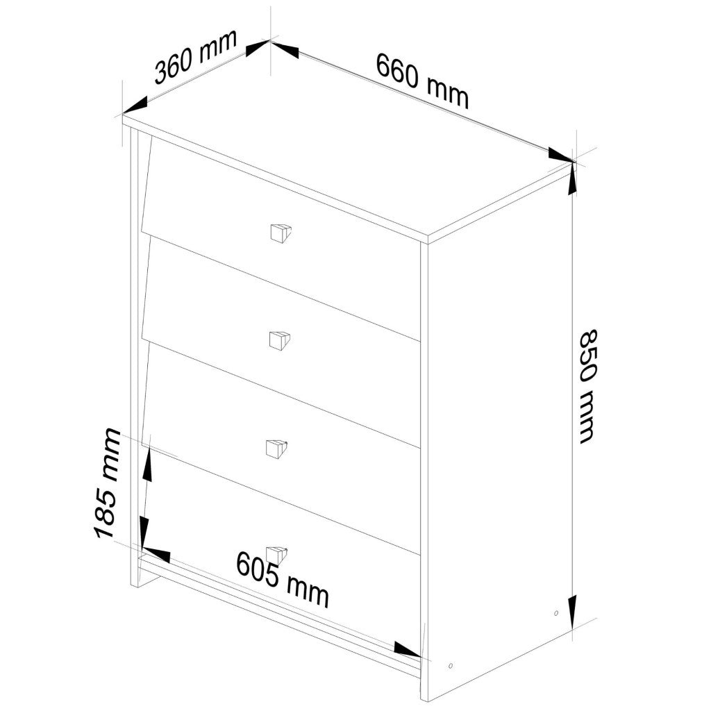 Dulap pantofi RUBIN 4 niveluri, cu usi rabatabile, PAL laminat 16 mm, 66x36x85 cm, alb mat